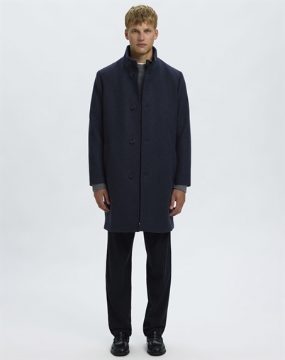 Selected - SLMRainar Wool Blend Frakke - Sky Captain